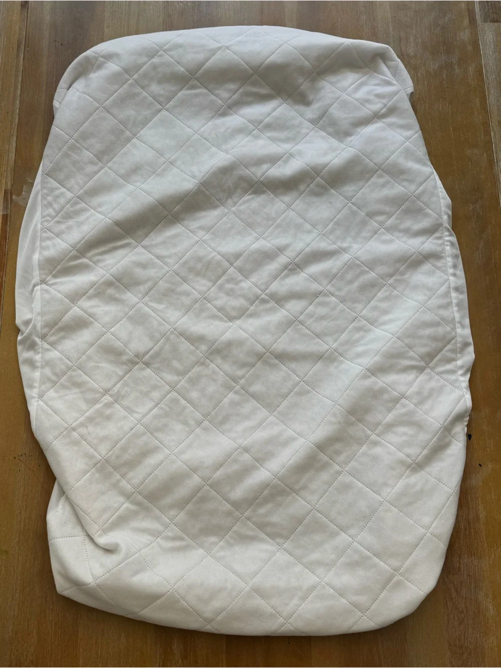 Crib Mattress Protector - White Quilted Cotton